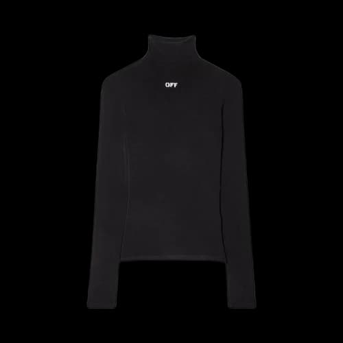 OFF-WHITE Logo-Print Long-Sleeve Top Black