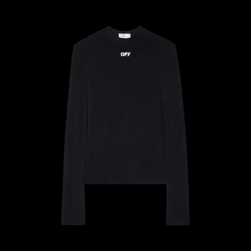 Off-White Off Stamp Second Skin Long-Sleeve Crew T-Shirt 'Black'