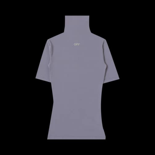 Off-White Second Skin Short-Sleeve Turtleneck 'Medium Grey'
