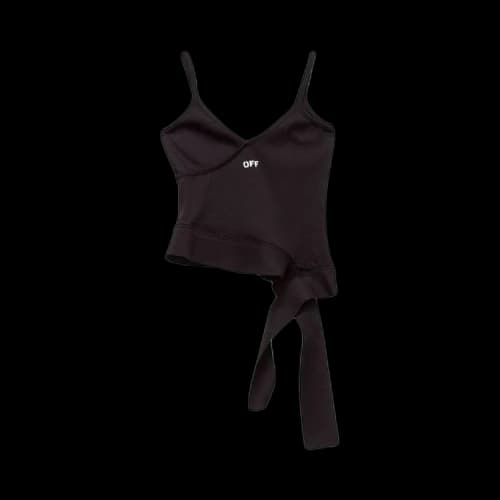 Off-White Jersey Volant Top 'Black'