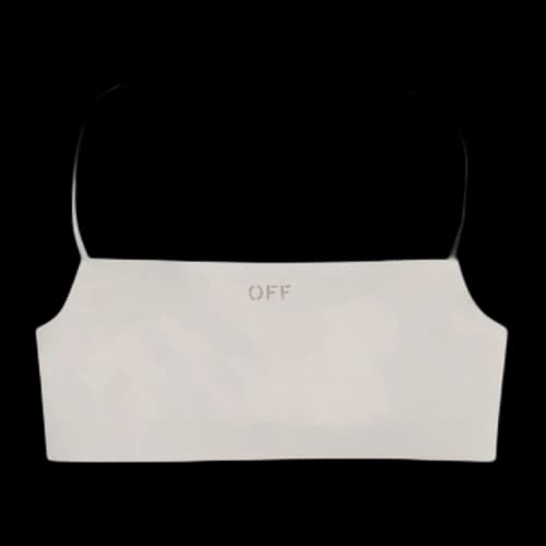 OFF-WHITE Straight Neckline Sleek Top Nude