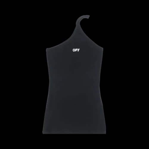 Off-White Off Stamp Rib Asymmetric Tank 'Black'