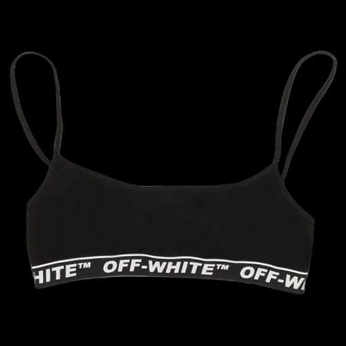 Off-White Logo Band Sports Bra 'Black'