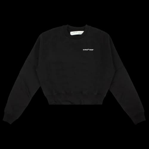 Off-White Cropped Embroidered Sweatshirt 'Black'