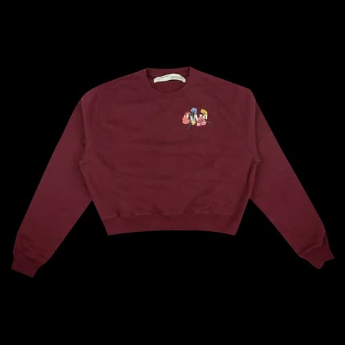 Off-White Flower Sweatshirt 'Maroon'