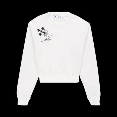 Off-White Arrow Cropped Crew 'White/Black'