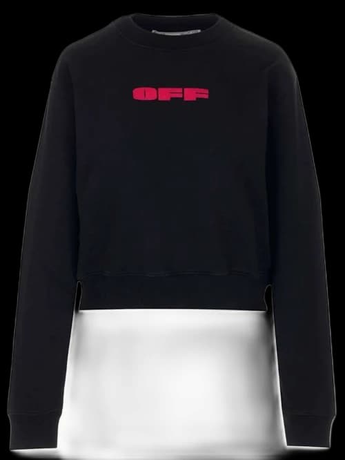 OFF-WHITE Women's Flocked Logo Sweatshirt Black