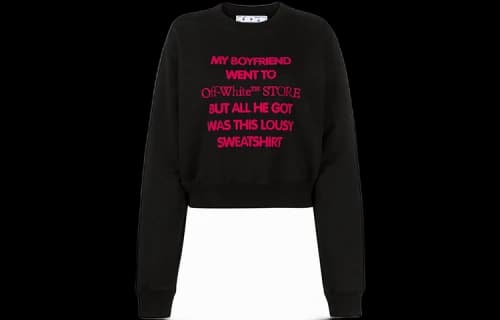 Off-White Boyfriend Flock Crewneck 'Black'