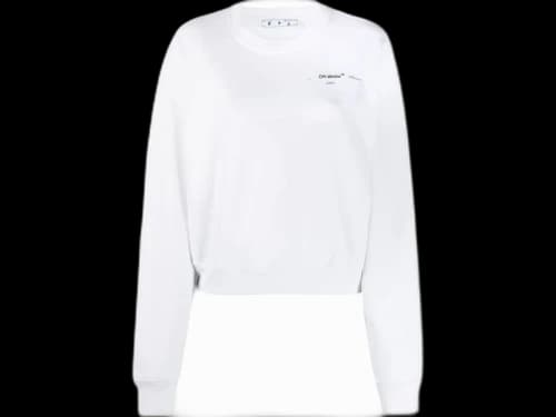 OFF-WHITE Cropped Puzzle Arrows Sweatshirt White/Multicolor