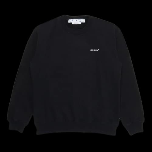OFF-WHITE Womens Diag-Stripe Crewneck Black/White