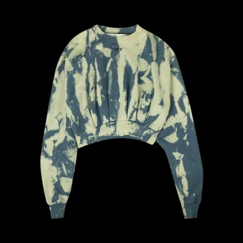 Off-White Tie Dye Cropped Sweatshirt 'Blue'