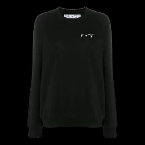 Off-White Basic Logo Loose Pullover Black Hoodie (Women's)