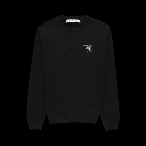Off-White Paper Clip Arrow Crew 'Black/White'