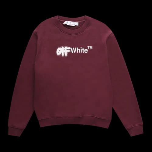 Off-White Spray Crew 'Burgundy/White'