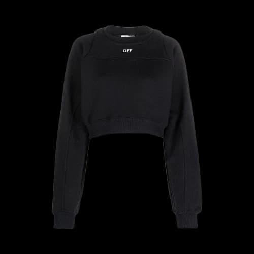 Off-White Off Stamp Round Crop Crewneck 'Blue/White'