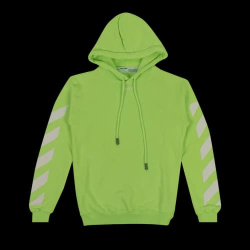 Off-White Diagonal Stripe Hoodie 'Green'