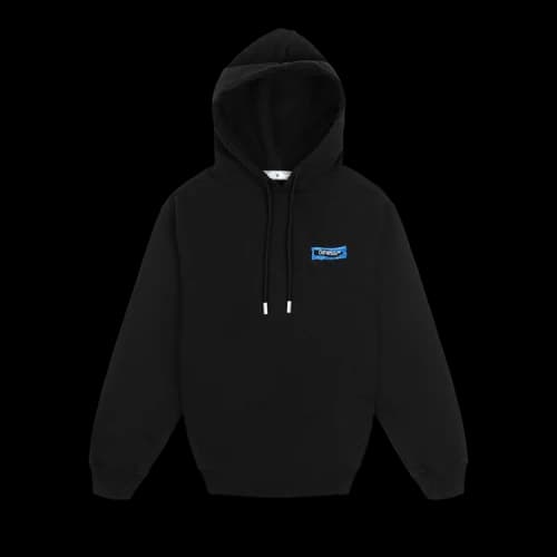Off-White Painted Arrows Reg Hoodie 'Black/Blue'