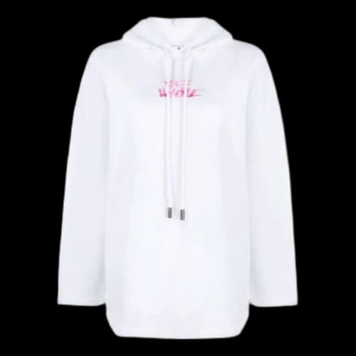 Off-White SS21 Logo Printing Hoodie Version White (Women's)