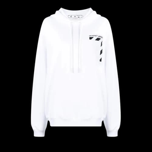 OFF-WHITE Logo Design Hoodie White