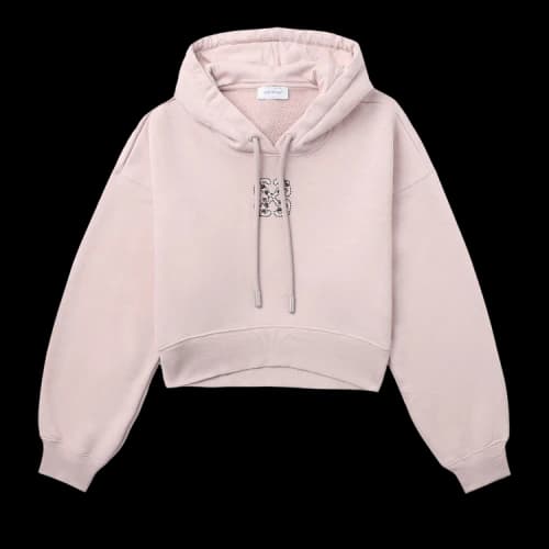 Off-White Bling Leaves Arrow Cropped Hoodie 'Lilac'