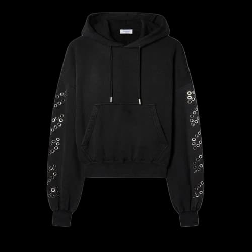 Off-White Diag Eyelet Hoodie 'Black'