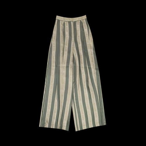 Off-White Logo Wide-Leg Trouser 'Green'