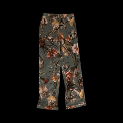 Off-White Floral Flared Pants 'Green'