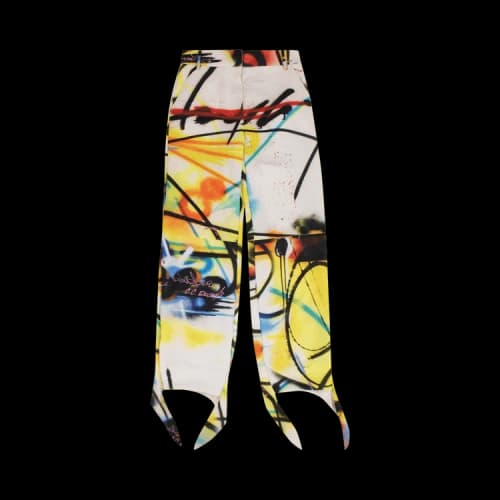 Off-White Graffiti Print Pants 'White'