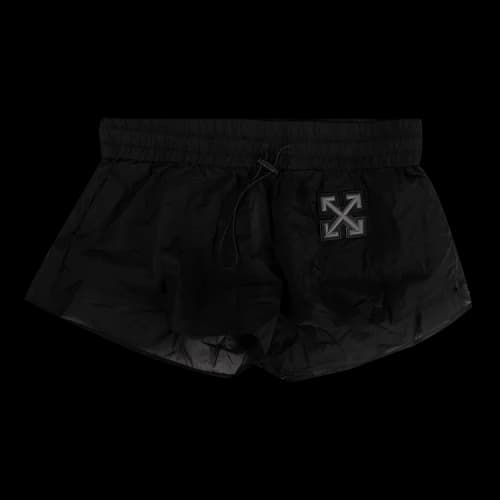 Off-White Rubber Logo Sport Shorts 'Black'