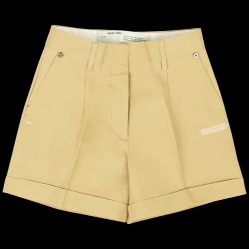 Off-White High Waisted Shorts 'Tan'