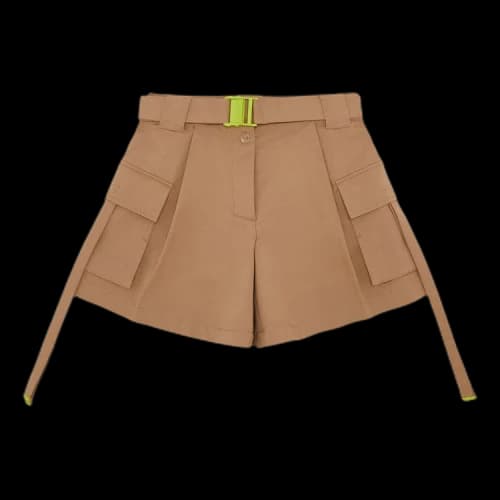 OFF-WHITE Gabardine Cargo Shorts Camel