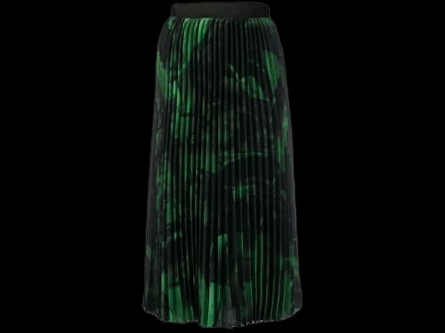 OFF-WHITE Brushstroke Plisse Skirt Black/Green
