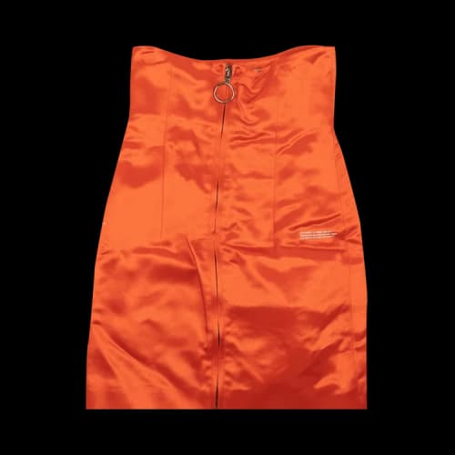 Off-White Zipped Mini Skirt 'Orange'