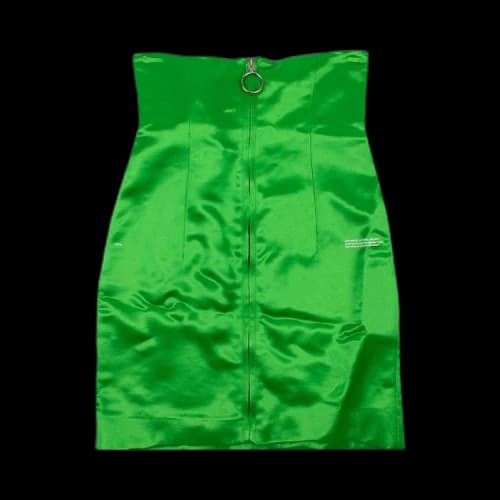 Off-White Zipped Mini Skirt 'Green'