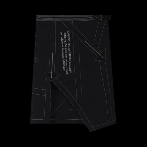 OFF-WHITE Asymmetric Nylon Skirt Black/White