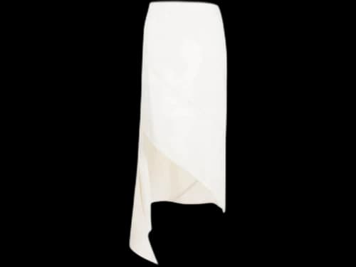 OFF-WHITE Asymmetric Draped Skirt White
