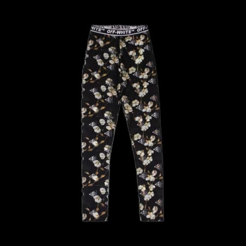 Off-White Floral Stretch Leggings 'Black'