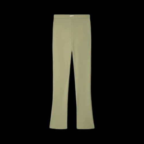 Off-White Sleek Split Leggings 'Green'