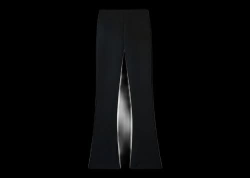 OFF-WHITE Crepe Jer Split Leggings Black