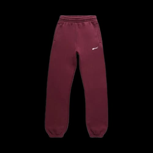 OFF-WHITE Logo Printed Sweatpants Burgundy