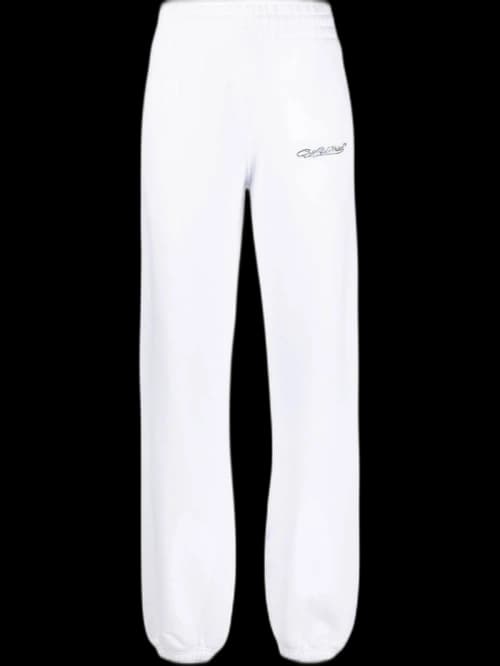 OFF-WHITE Logo-Print Track Pants White