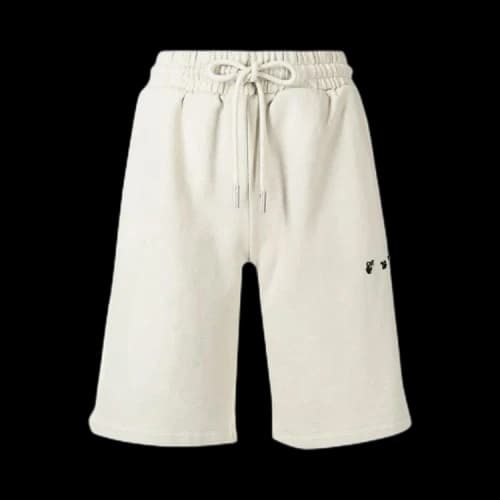 Off-White Logo Sweatshort 'Beige/Black'
