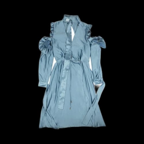 Off-White Flared Dress 'Light Blue'