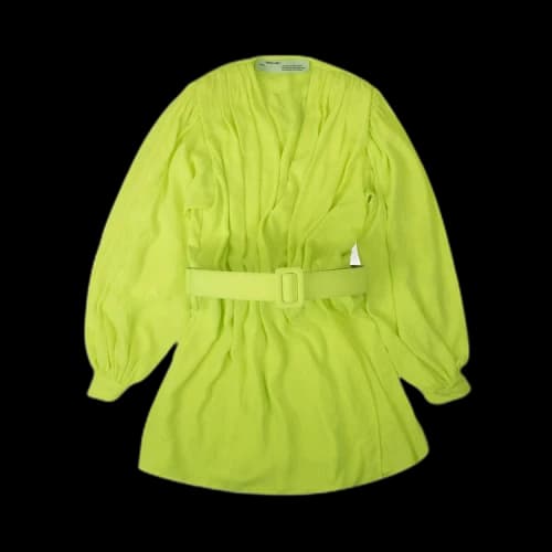 Off-White Belted Dress 'Neon Green'