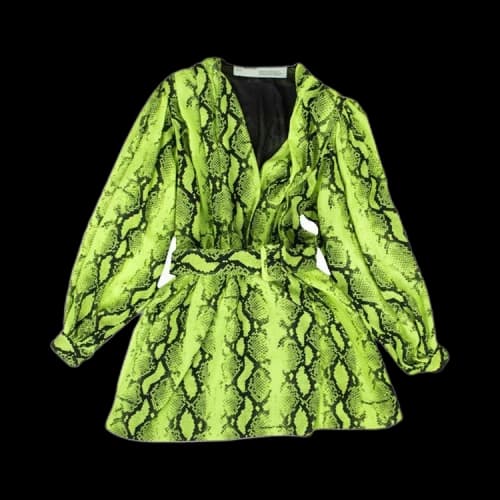 Off-White Snake V Arrow Belt Dress 'Neon Green'