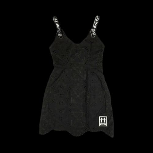 Off-White Short Logo Strap Dress 'Black'