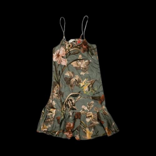 Off-White Floral Slip Dress 'Green'