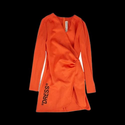 Off-White Wrap Style Mini Dress 'Orange'