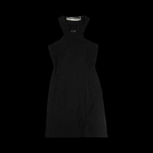 Off-White Logo Print Racer Back Dress 'Black'