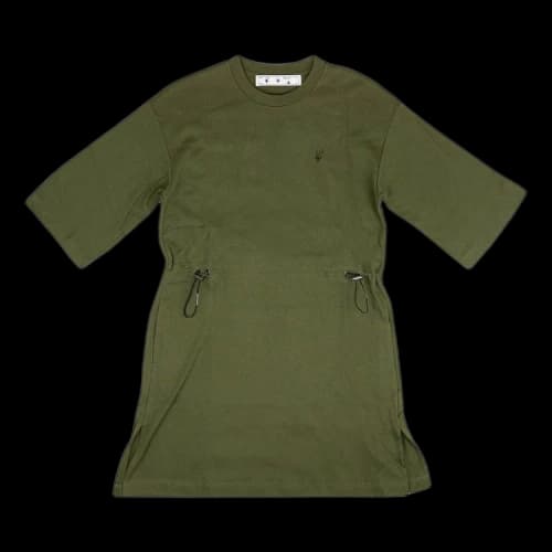 Off-White Flock Arrow Coulisse Dress 'Green'